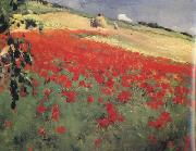 William blair bruce Landscape with Poppies (nn02) Sweden oil painting artist